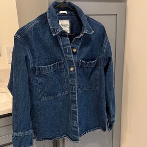 Abercrombie & Fitch Dark Blue Denim Shirt